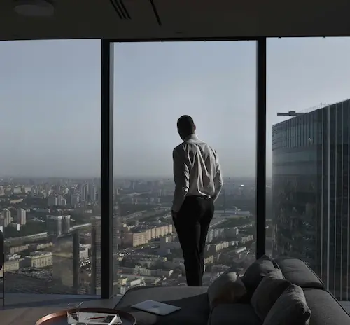 Penthouse terrace with panoramic view